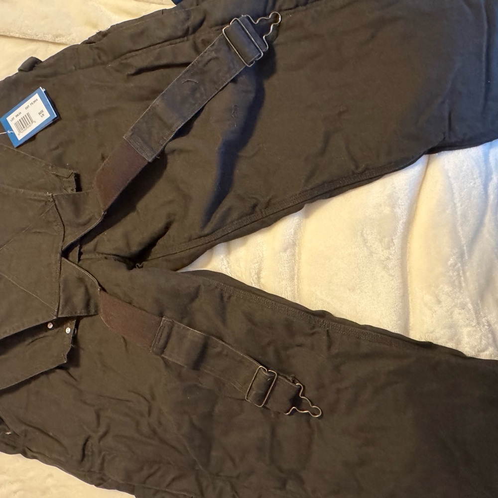 Men's dark brown bib overall Pants